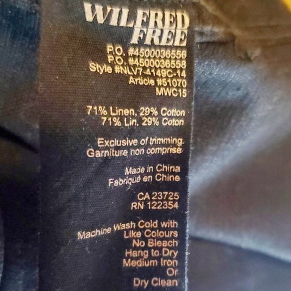 ARITZIA Wilfred Free Blk Tie Dye Linen Cotton Moto Vest, XXS - Picture 9 of 9